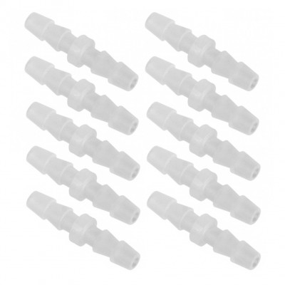 Krelong Plast P04P, прямой пластиковый патрубок соединения шлангов с внутренним диаметром 4мм, 10 штук
